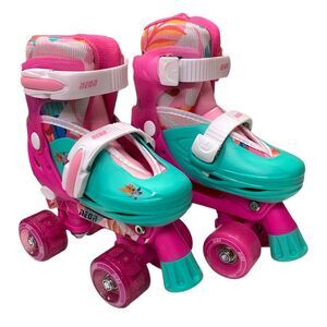NEON 2-in-1 Kids Combo Skates with Light-up Wheels, Adjustable Size 12-2, Pink